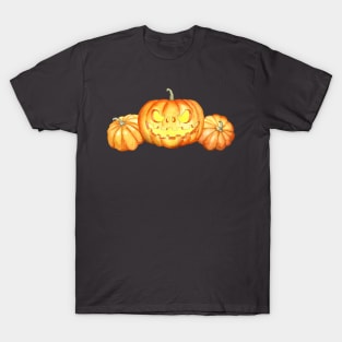 Halloween, scary watercolor pumpkins T-Shirt